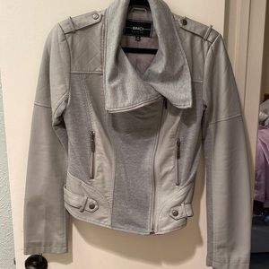 Blanc Noir leather sweatshirt jacket